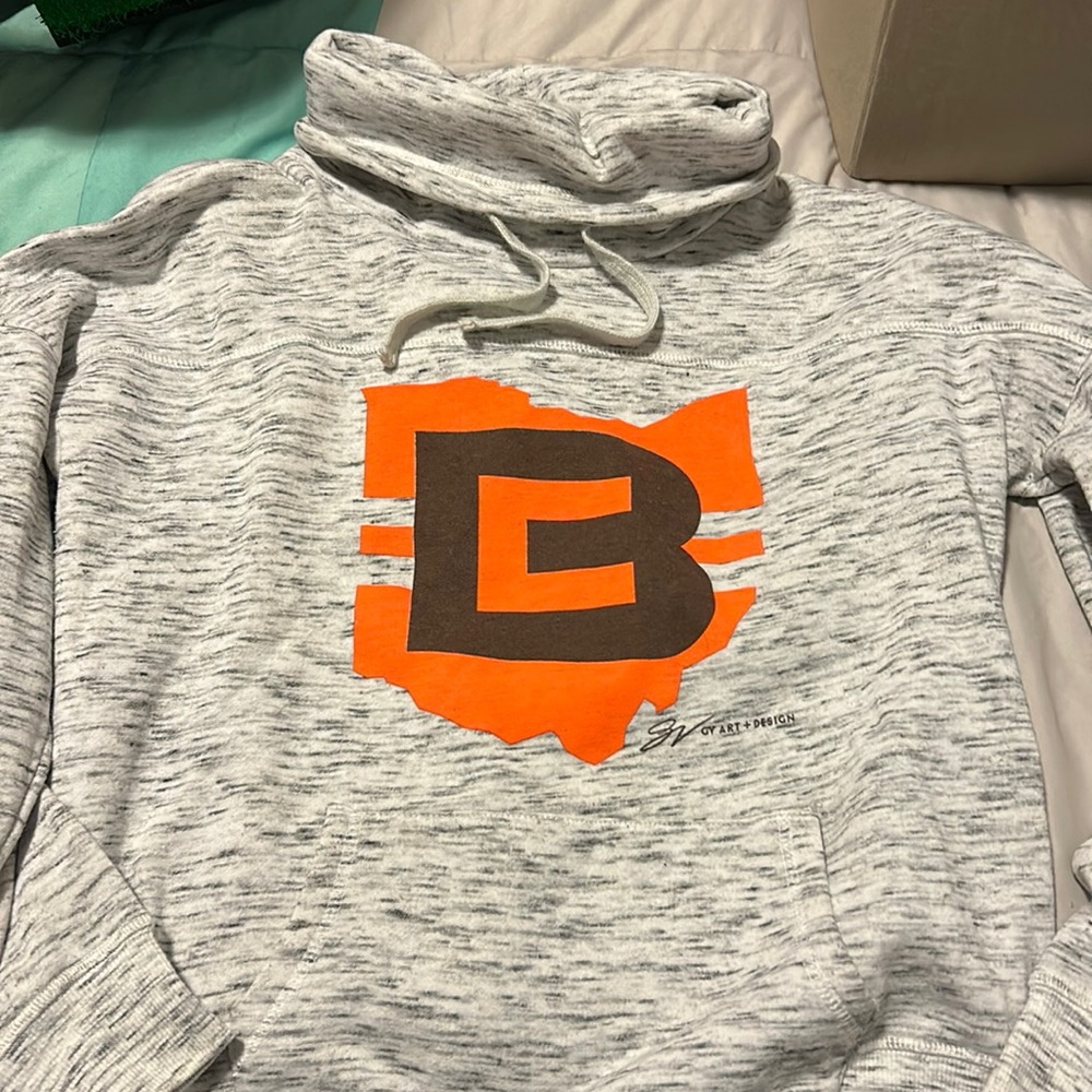 Cowl neck Cleveland Browns hoodie from GV Art